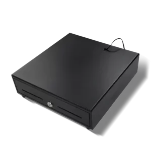 Tiroir-caisse électrique 410×415×110 mm – RJ11 24 V, 4 billets / 8 pièces